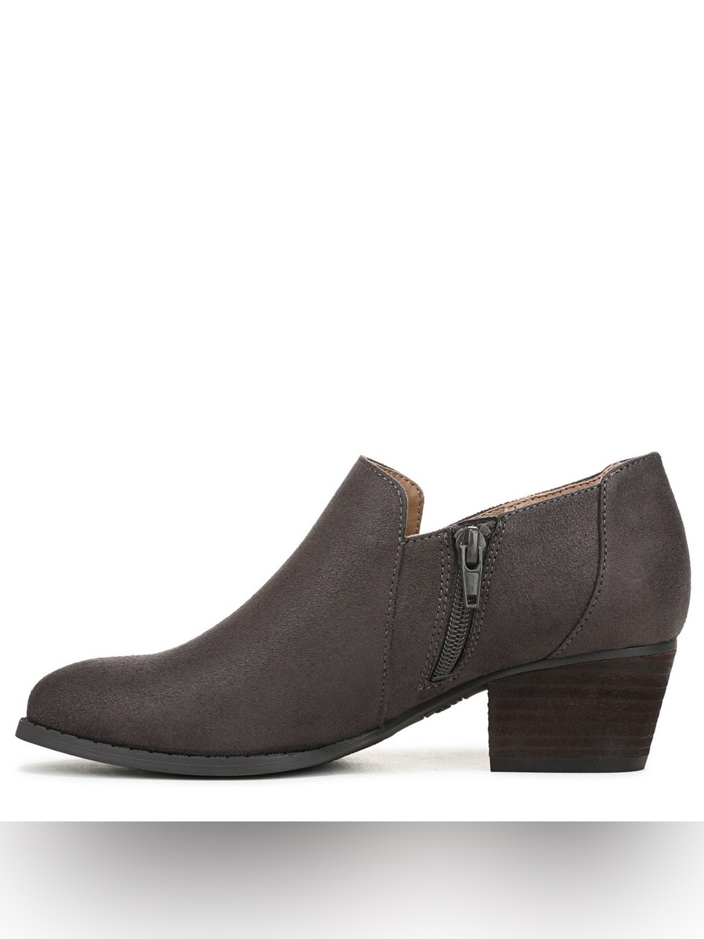 ♥️♥️ LifeStride Women's Brianna Ankle Boot Stone Grey Microsuede US 10 - Picture 5 of 9